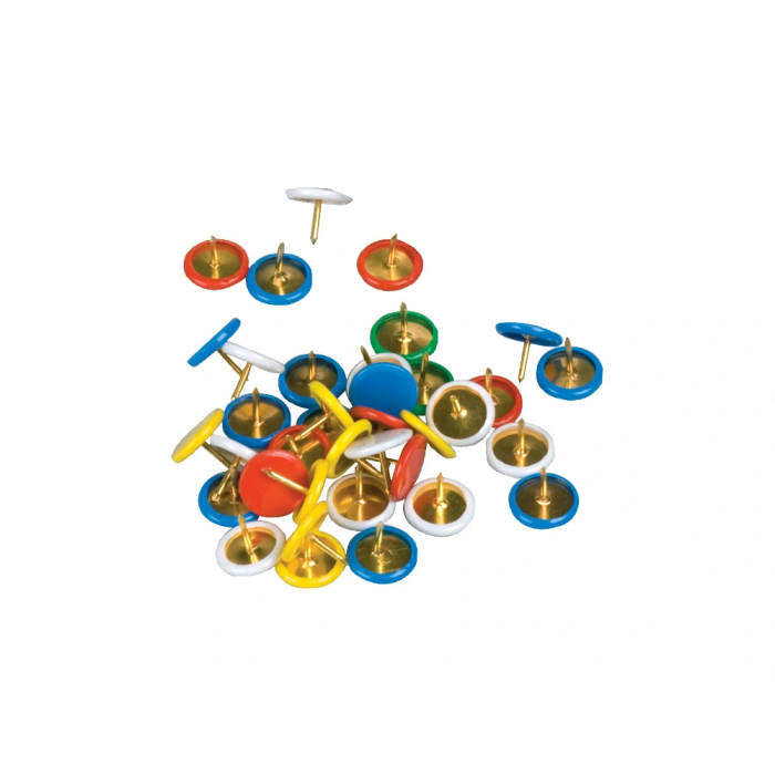 Q-connect Chinchetas Plastificadas Colores Surtidos Caja de 120 Unidades 2