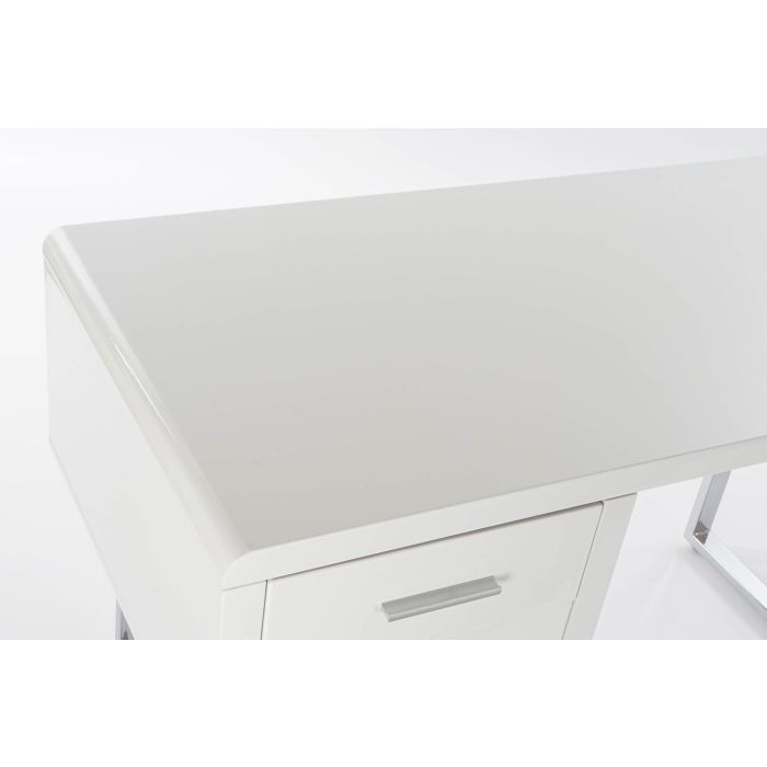 DKD Home Decor Escritorio Moderno Blanco Plateado 120x55x76 cm 5