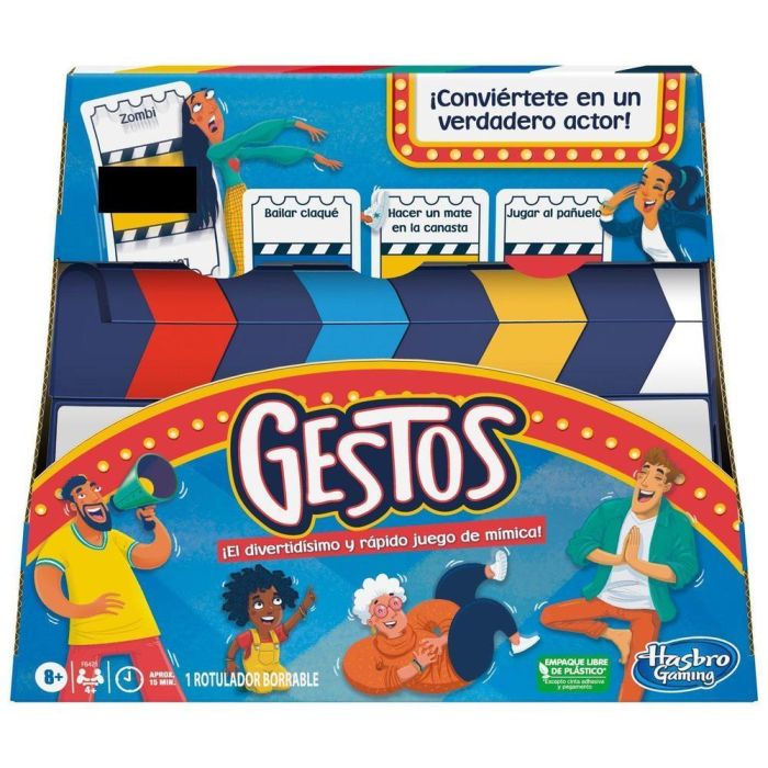 Hasbro Games F6421 Gestos Juego de Mesa de Mímicas para Niños y Adultos +8 Años Recomendado 3 Hasbro Games F6421 Gestos Juego de Mesa de Mímicas para Niños y Adultos +8 Años Recomendado 3