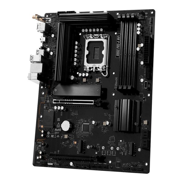 ASRock Placa Base B860 Pro-A WiFi LGA 1851 ATX DDR5 HDMI/DP Wi-Fi 6E Bluetooth 5.3 para PC 4