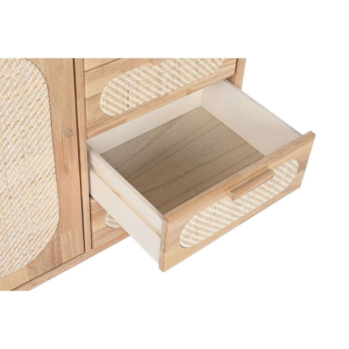 Aparador Home ESPRIT Natural Metal Ratán Madera de caucho 73,5 x 35 x 78 cm 4