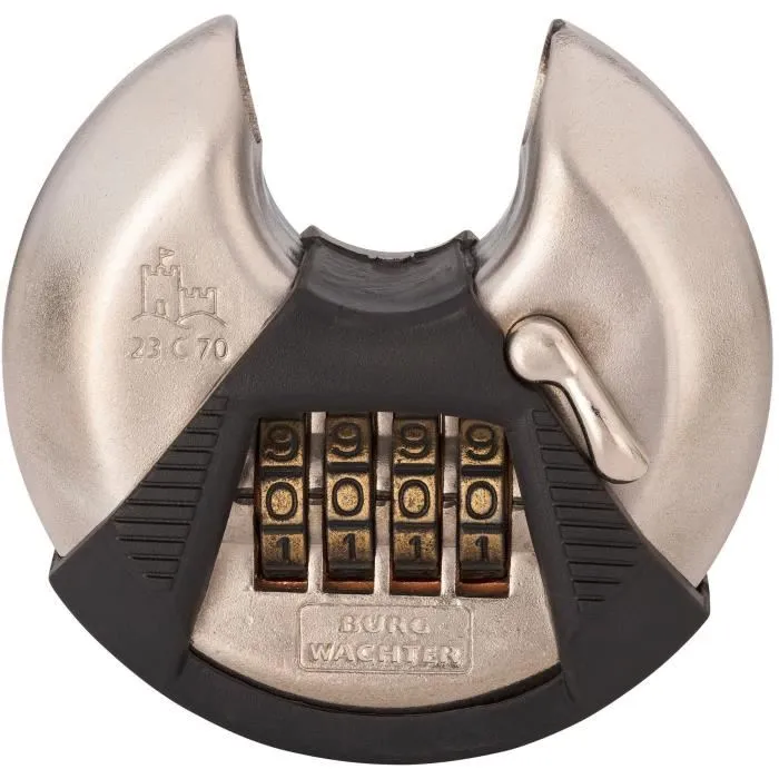Burg Wachter Candado Cilíndrico 23 C 70 SB Acero Inoxidable 70 mm Apertura Codificada 1