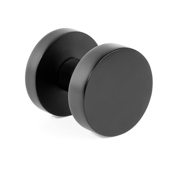 Pomo Manivela Redondo Ø53 Elio Negro, Niquel Satinado Acabado Negro Mate Herrajes Alk 0 Pomo Manivela Redondo Ø53 Elio Negro, Niquel Satinado Acabado Negro Mate Herrajes Alk 0
