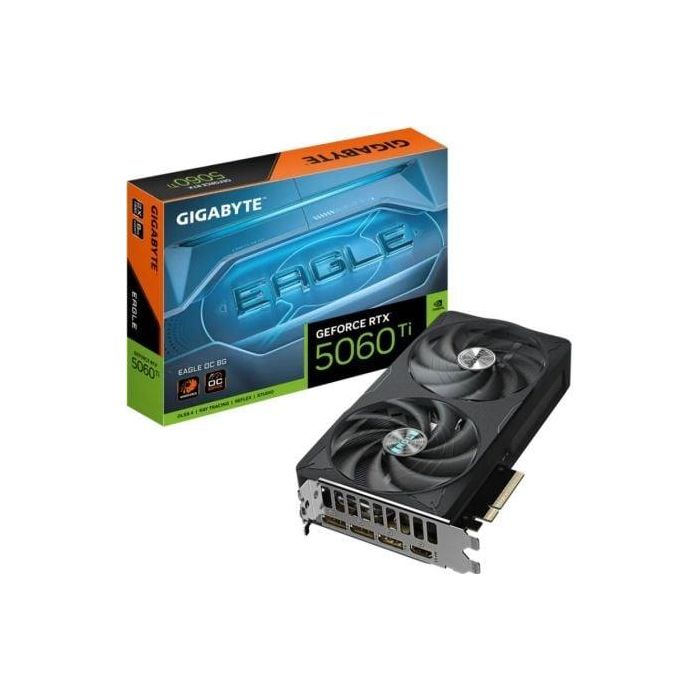 Gigabyte 9VN506TEO8-00-G10 Tarjeta Gráfica GeForce RTX 5060 Ti Eagle OC 8GB GDDR7 NVIDIA Blackwell DLSS 4 WINDFORCE PCI-E 5.0 Gigabyte 9VN506TEO8-00-G10 Tarjeta Gráfica GeForce RTX 5060 Ti Eagle OC 8GB GDDR7 NVIDIA Blackwell DLSS 4 WINDFORCE PCI-E 5.0