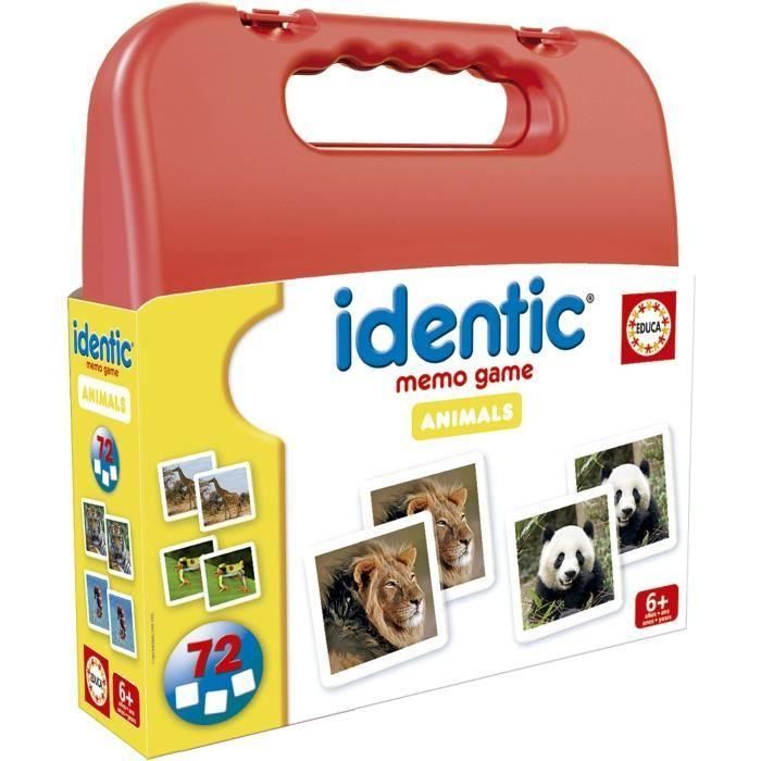 Borras 20317 Identic Memo Game Animales Educa - Juego de Memoria Infantil +3 Años, esencial para agudeza visual, atención y memoria. 0 Borras 20317 Identic Memo Game Animales Educa - Juego de Memoria Infantil +3 Años, esencial para agudeza visual, atención y memoria. 0