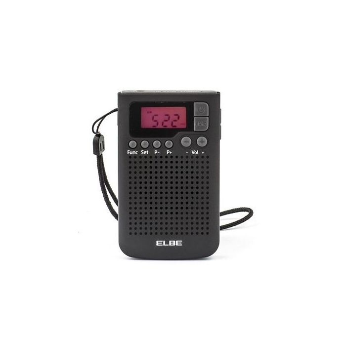 Elbe RF-93 Radio de Bolsillo Digital AM/FM con Auriculares Incluidos - Portátil y Compacta con Memoria para 20 Emisoras 1