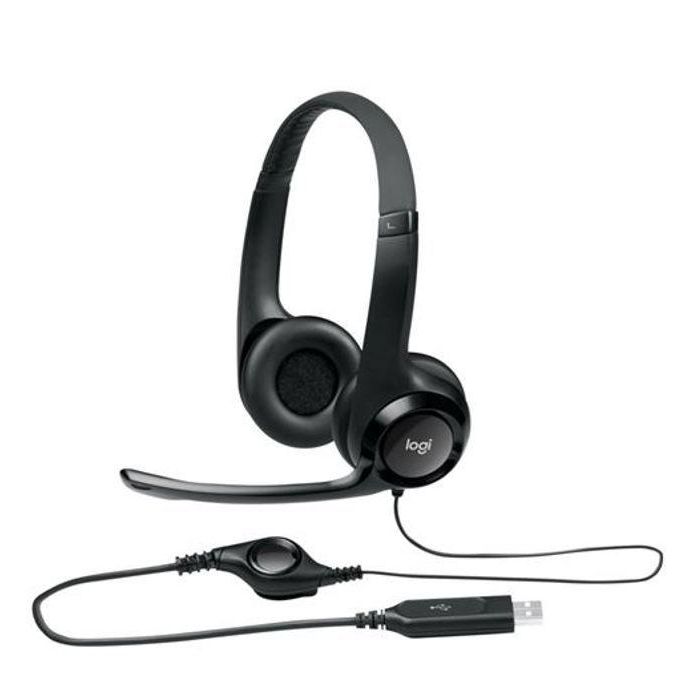 Auriculares Logitech H390/ con Micrófono/ USB/ Negros 1