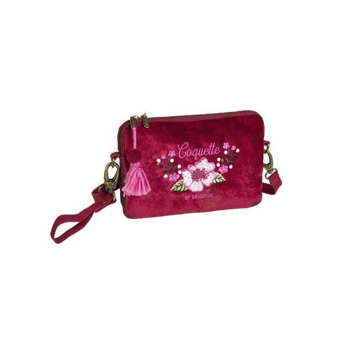 Coquette Bolso Pequeño Coquette 16017090700 Terciopelo Fucsia 24 x 16 x 2.4 cm 2