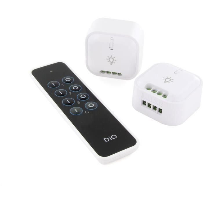 Kit de 2 módulos de iluminación y mando a distancia - DIO CONNECTED HOME - 54856 - 1000W - DiO 1.0