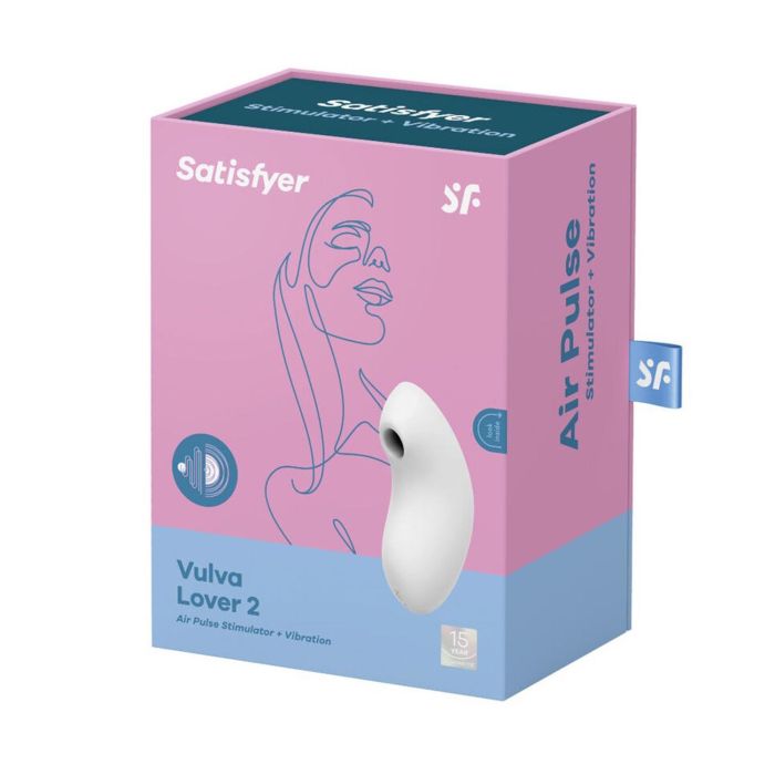Satisfyer Vulva lover 2 vibrador y estimulador de aire blanco Satisfyer Vulva lover 2 vibrador y estimulador de aire blanco
