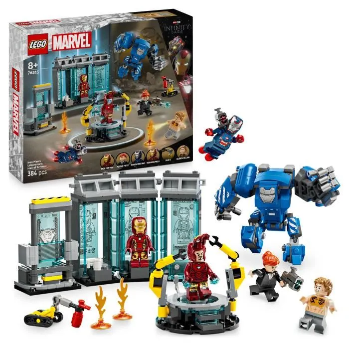 Lego Marvel 76315 Laboratorio de Iron Man: Salón de Armaduras - Juguete para Niños de 8 Años 0 Lego Marvel 76315 Laboratorio de Iron Man: Salón de Armaduras - Juguete para Niños de 8 Años 0