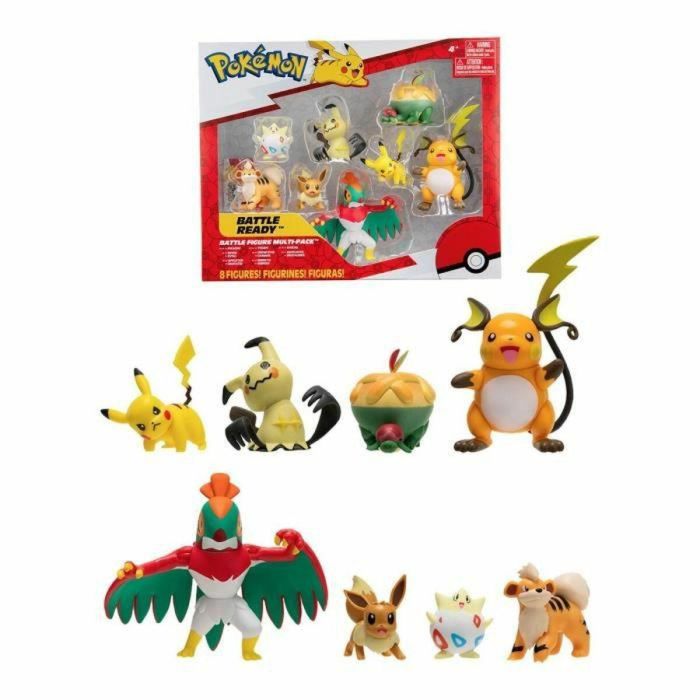 8 Figuras de Bandai Bandai - Pokémon - Pikachu, Evoli, Dratatin, Tegepi, Caninos, Mimiqui, Raichu y Brutalé 7