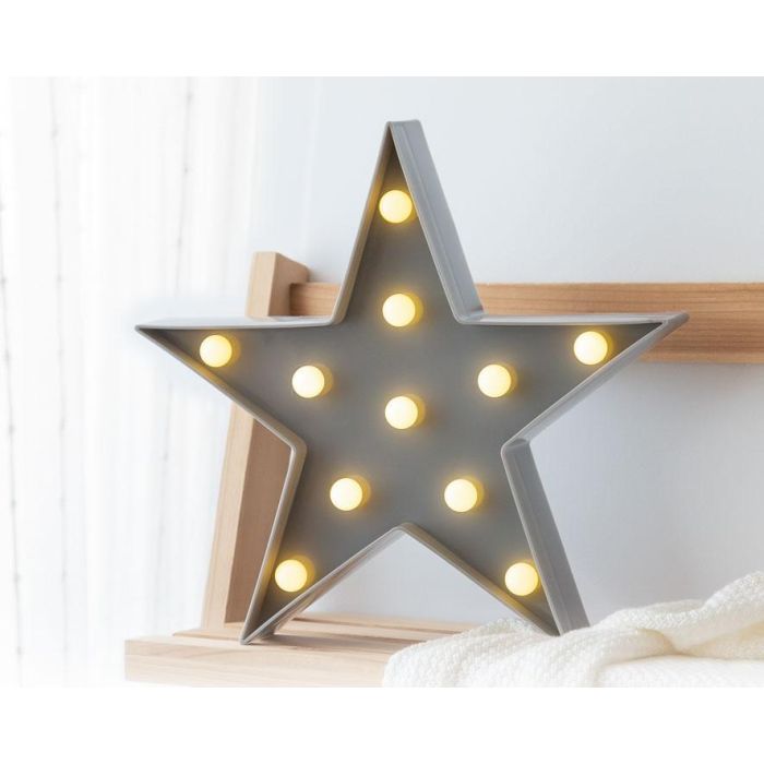 Estrella 27.5*27.5*4.5 cm Led Gris