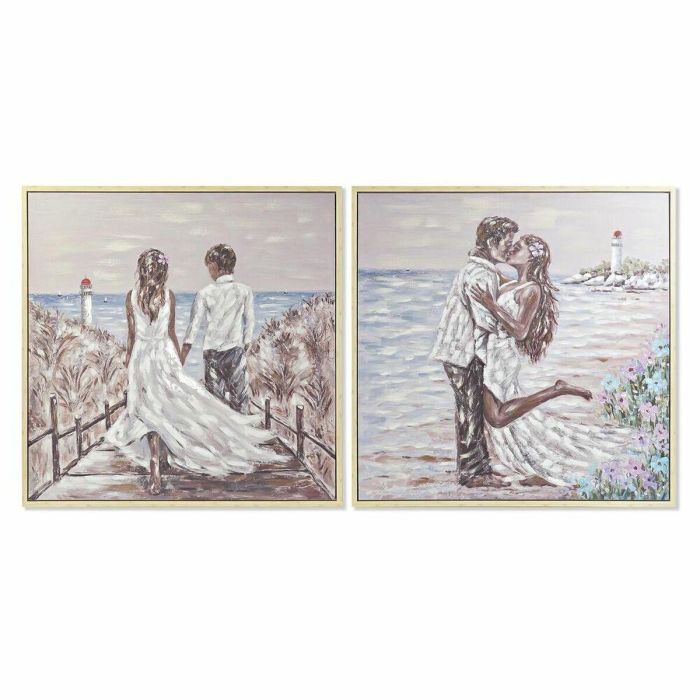 Cuadro Romantico DKD Home Decor Multicolor 4 x 100 x 100 cm (2 Unidades) Cuadro Romantico DKD Home Decor Multicolor 4 x 100 x 100 cm (2 Unidades)