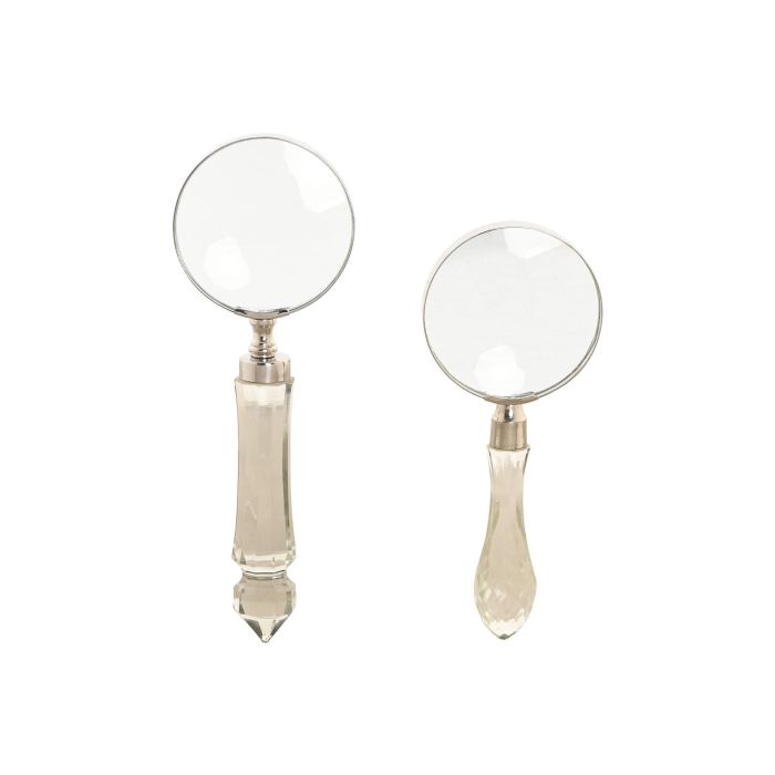 Lupa De Mano Colonial DKD Home Decor Transparente Plateado 7.5 x 3 x 22 cm (4 Unidades) Lupa De Mano Colonial DKD Home Decor Transparente Plateado 7.5 x 3 x 22 cm (4 Unidades)