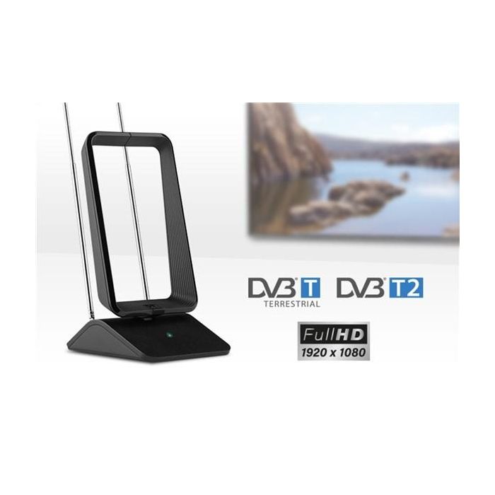 One For All Antena Interior TV Amplificada FHD 5G, Recepción Óptima de TDT y DVB-T/T2 con Filtro de Bloqueo 4G/5G 2 One For All Antena Interior TV Amplificada FHD 5G, Recepción Óptima de TDT y DVB-T/T2 con Filtro de Bloqueo 4G/5G 2