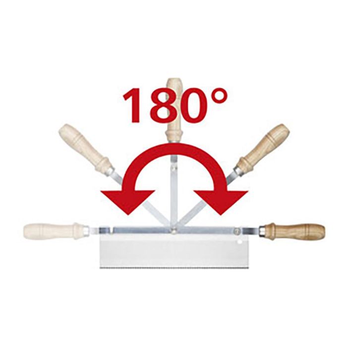 Wolfcraft Sierra de mano 390 x 45 x 90 mm con mango acodado y orientable para suelos y trabajos difíciles 2