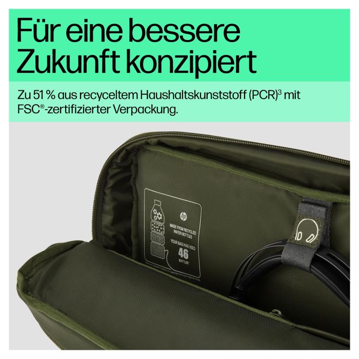 HP Bolsa modular para portátiles de 15,6 pulgadas, Bandolera, Verde/Gris, Resistente al agua 7 HP Bolsa modular para portátiles de 15,6 pulgadas, Bandolera, Verde/Gris, Resistente al agua 7