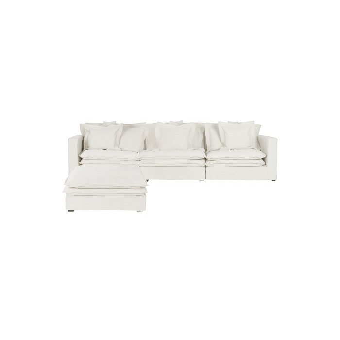 Modulo Central Sofa Horeca DKD Home Decor Blanco Roto 120 x 95 x 102 cm 7