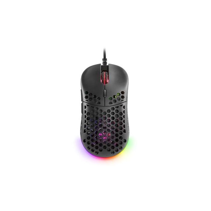 Mars Gaming MM55 Ratón Gaming 55g Ultraligero 12800 DPI Switches Huano Cable Paracord RGB Mars Gaming MM55 Ratón Gaming 55g Ultraligero 12800 DPI Switches Huano Cable Paracord RGB