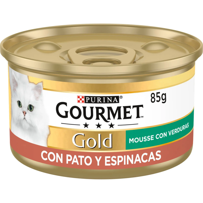 Purina Gourmet Gold Single Mousse Pato Espinaca 24x85 gr Purina Gourmet Gold Single Mousse Pato Espinaca 24x85 gr