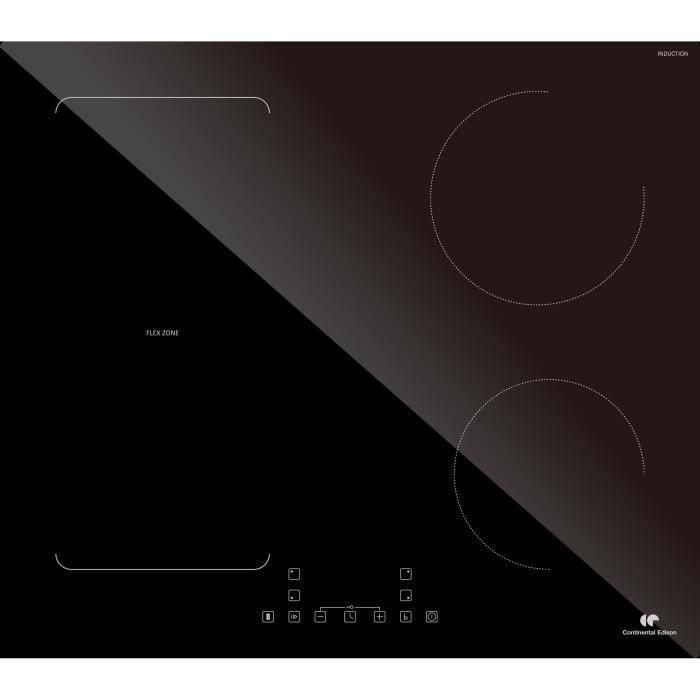 Placa de inducción CONTINENTAL EDISON de 4 zonas CETI4ZFLEX3 - Flex - 7200W - 4 boosters - negro Placa de inducción CONTINENTAL EDISON de 4 zonas CETI4ZFLEX3 - Flex - 7200W - 4 boosters - negro