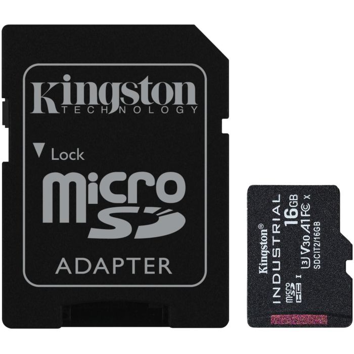 Kingston SDCIT2/16GB Memoria Flash Industrial 16 GB MicroSDHC UHS-I Clase 10, Resistente a Temperaturas Extremas (-40°C a 85°C), U3, V30, A1 0 Kingston SDCIT2/16GB Memoria Flash Industrial 16 GB MicroSDHC UHS-I Clase 10, Resistente a Temperaturas Extremas (-40°C a 85°C), U3, V30, A1 0