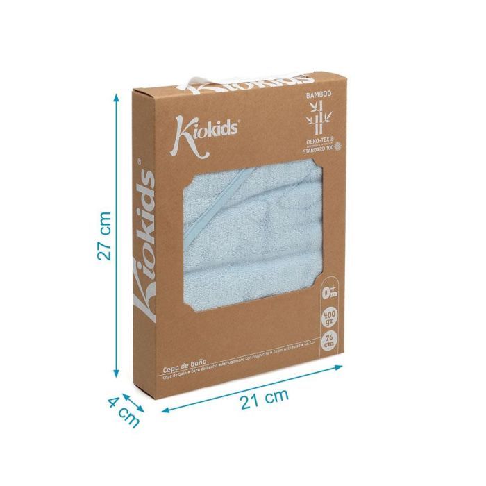 KioKids Toalla de Baño para Bebés +0 Meses 100% Bambú con Capucha Suave Absorbente Certificado Oekotex 76x76 cm Azul 4 KioKids Toalla de Baño para Bebés +0 Meses 100% Bambú con Capucha Suave Absorbente Certificado Oekotex 76x76 cm Azul 4