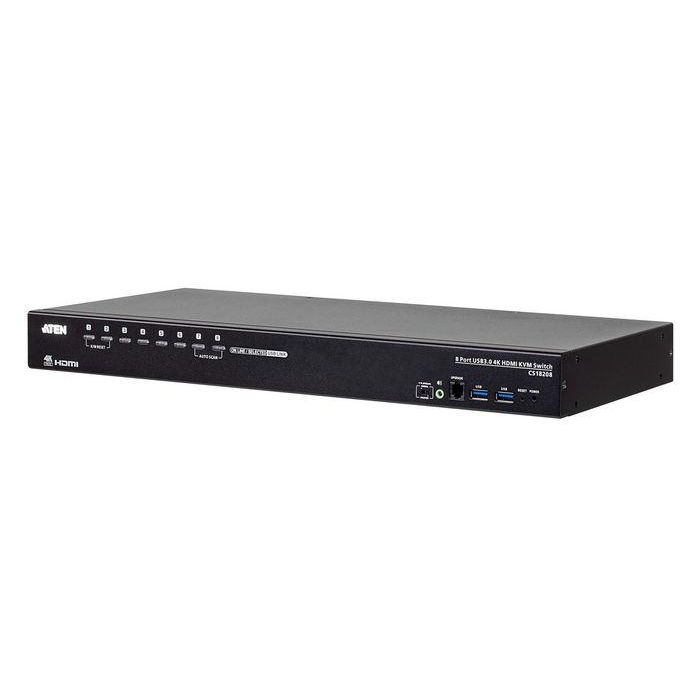 Aten CS18208 Conmutador KVM de 8 Puertos para 8 PCs HDMI 4K Ultra HD con Hub USB 3.1 y Kit de Montaje en Rack 0 Aten CS18208 Conmutador KVM de 8 Puertos para 8 PCs HDMI 4K Ultra HD con Hub USB 3.1 y Kit de Montaje en Rack 0