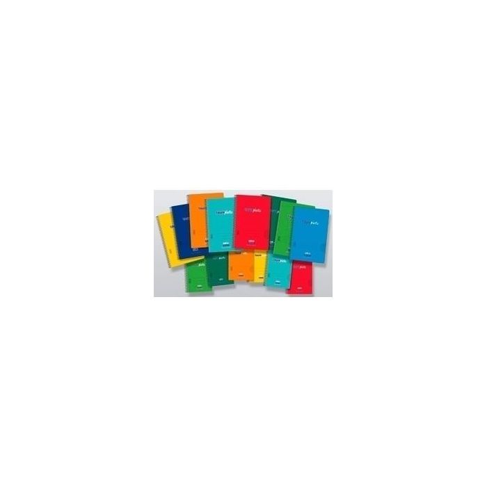 Zorrilla Cuaderno Espiral Tauroplastic 80 Hojas Folio 90 gr Cuadrícula 3x3 PP Colores Surtidos (8 Unidades) (8 Unidades)