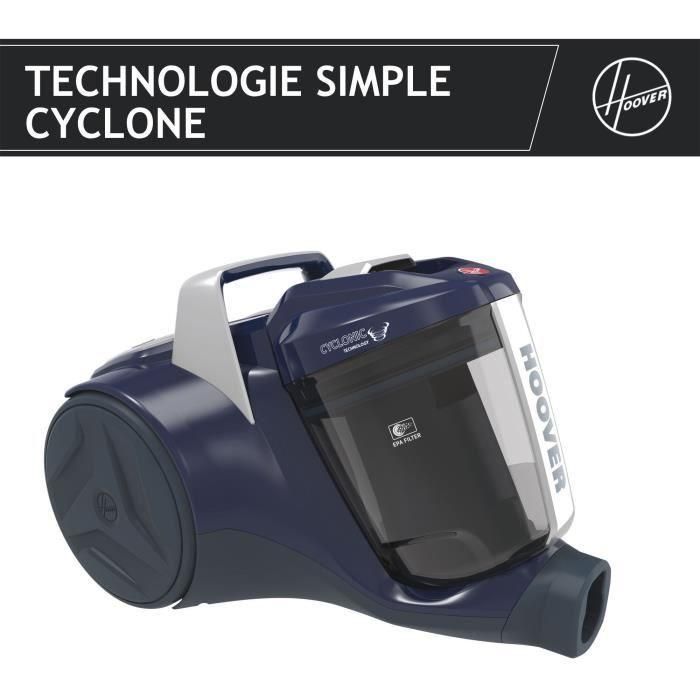 Aspirador de bidón sin bolsa - HOOVER BR21HM - 700 W - Casete: 2 L - 78 dBA 1 Aspirador de bidón sin bolsa - HOOVER BR21HM - 700 W - Casete: 2 L - 78 dBA 1