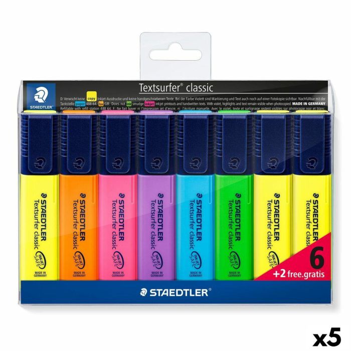 Set de Marcadores Fluorescentes Staedtler Textsurfer Classic Multicolor (5 Unidades) Set de Marcadores Fluorescentes Staedtler Textsurfer Classic Multicolor (5 Unidades)
