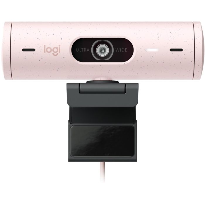 Logitech Webcam Brio 500 Rosa Full HD 1080p 4MP 90° con Clip de Montaje Universal USB-C Plug and Play Rightlight 4 HDR