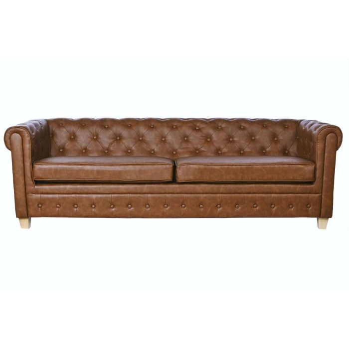 Sofa Vintage DKD Home Decor Marron Natural 78 x 70 x 218 cm 1