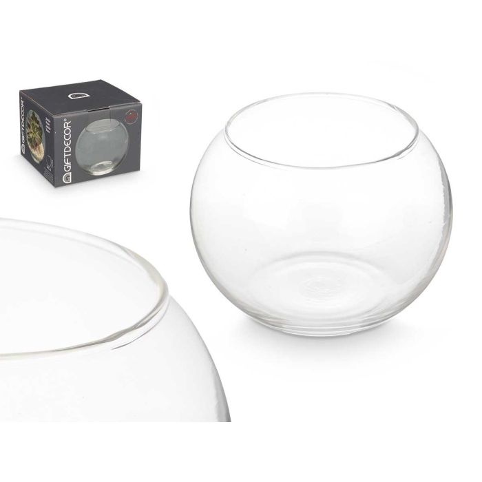 Pecera Mini Diam 12 cm - Cristal Transparente, 750 ml - Giftdecor (24 Unidades) Pecera Mini Diam 12 cm - Cristal Transparente, 750 ml - Giftdecor (24 Unidades)