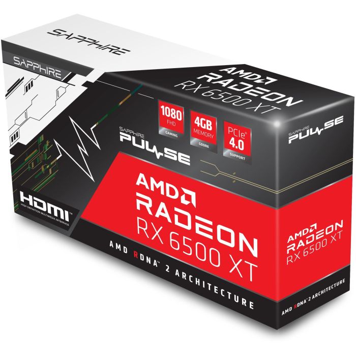 Sapphire RX 6500 XT PULSE RADEON 4GB GDDR6 Gaming OC 5