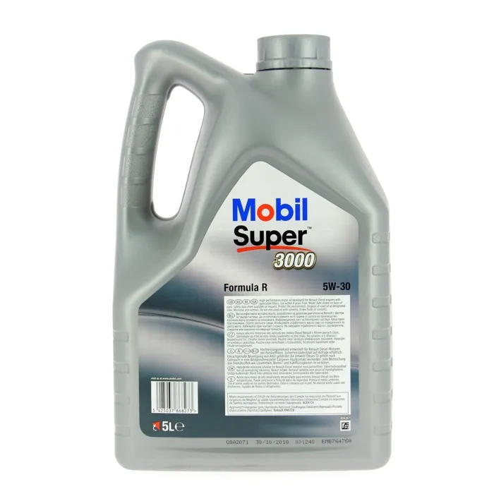Mobil S3000 Formula-R Aceite de Motor Sintético 5W30 - 5 L 1