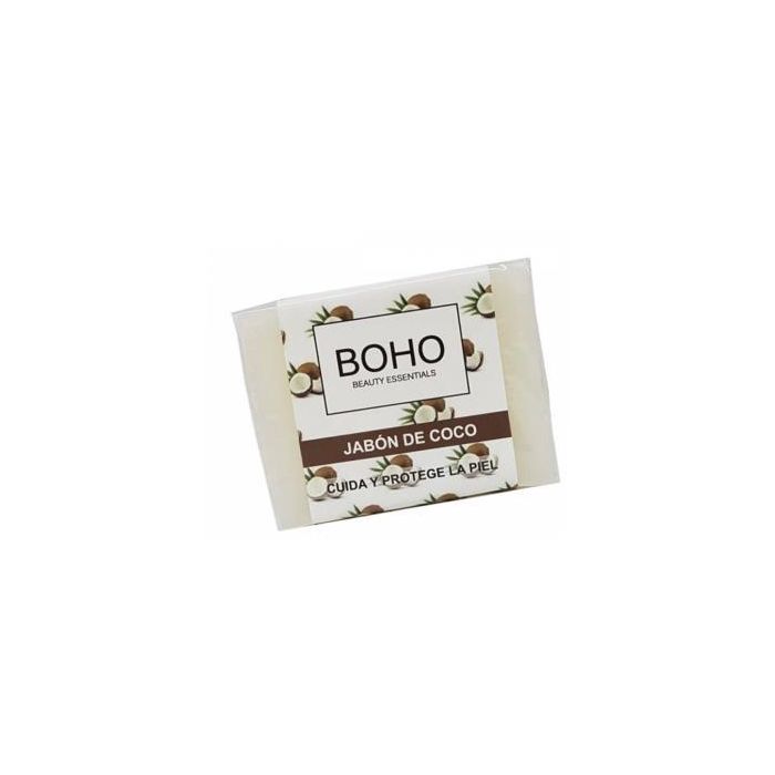 BOHO Jabón de Pastilla de Coco 100g para Piel Suave con Glicerina Hidratante