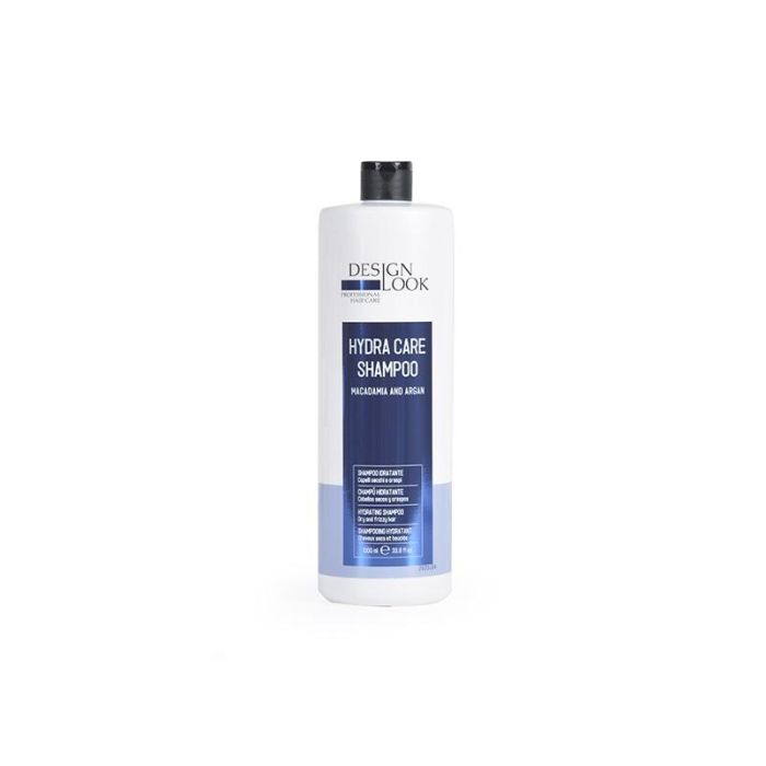 Design Look Champú Hidratante con Aceites de Macadamia y Argán para Cabellos Secos y Crespos 1000ml