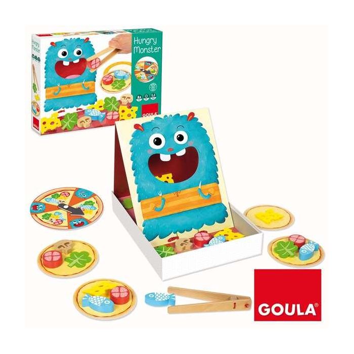 Goula Juego de Destreza Hungry Monster de Madera - Prepara la Pizza del Monstruo Tragón para Niños 3+ Años (Hasta 4 Jugadores) 2 Goula Juego de Destreza Hungry Monster de Madera - Prepara la Pizza del Monstruo Tragón para Niños 3+ Años (Hasta 4 Jugadores) 2