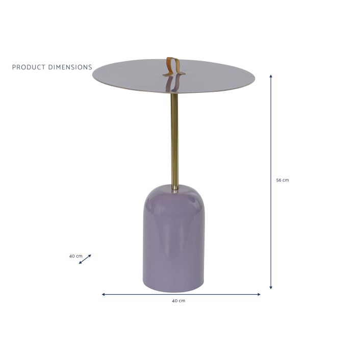 DKD Home Decor Mesita Auxiliar Urban Lila 40x56x40 cm de Hierro y Piel Desmontable con Asa 4 DKD Home Decor Mesita Auxiliar Urban Lila 40x56x40 cm de Hierro y Piel Desmontable con Asa 4
