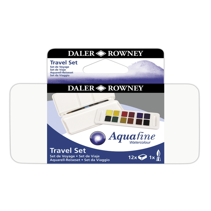 Daler rowney Acuarela Aquafine travel set caja de 12 colores surtidos 1