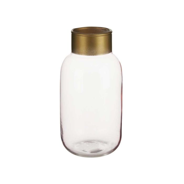Jarrón de Cristal Liso Oro y Rosa Giftdecor 11.5x24x11.5 cm (6 Unidades) 1 Jarrón de Cristal Liso Oro y Rosa Giftdecor 11.5x24x11.5 cm (6 Unidades) 1