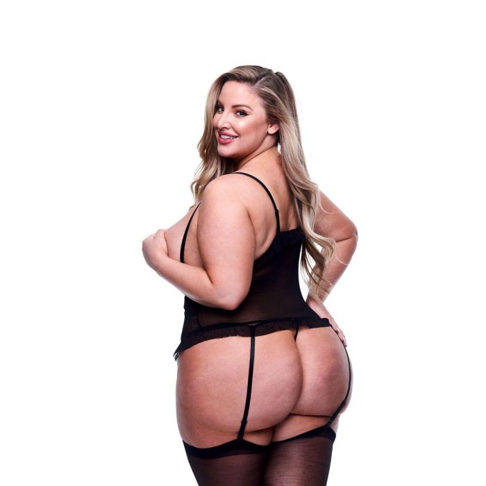 Corsé Baci Lingerie Peek-a-boo Negro 2 Piezas (Queen size) 1 Corsé Baci Lingerie Peek-a-boo Negro 2 Piezas (Queen size) 1