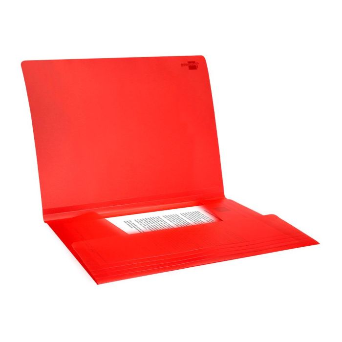 Carpeta Liderpapel Gomas Solapas 34960 Polipropileno Din A4 Rojo Translucido 5