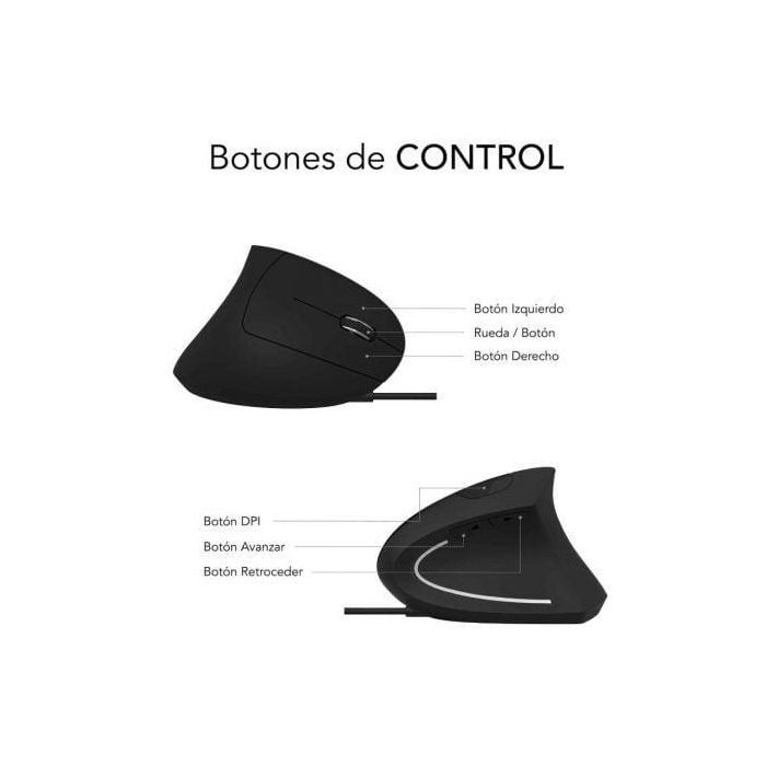 SUBBLIM GLIDE VERTICAL ERGO WIRED MOUSE BLACK 4 SUBBLIM GLIDE VERTICAL ERGO WIRED MOUSE BLACK 4