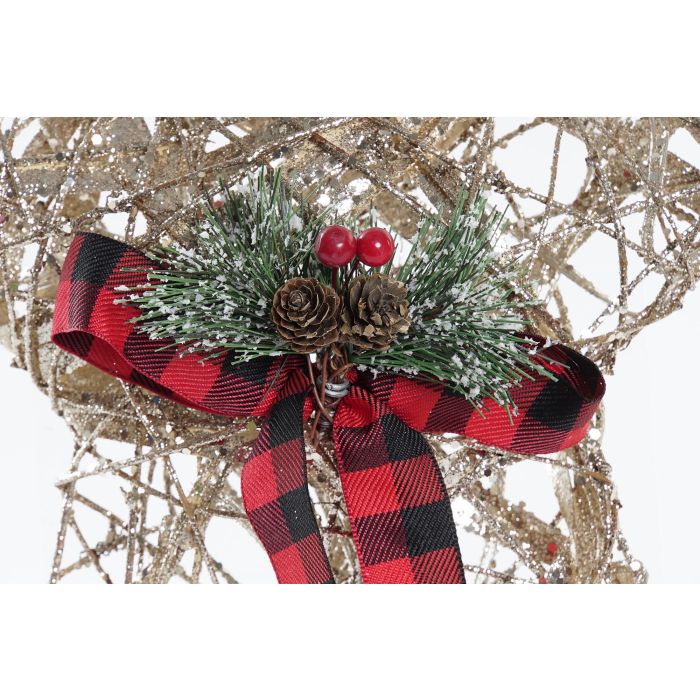 DKD Home Decor Estrella de Navidad Alpina de Ratán Natural con Luz LED, 30x30 cm, Decoración Navideña de Interiores, Pack de 6 Unidades 2 DKD Home Decor Estrella de Navidad Alpina de Ratán Natural con Luz LED, 30x30 cm, Decoración Navideña de Interiores, Pack de 6 Unidades 2