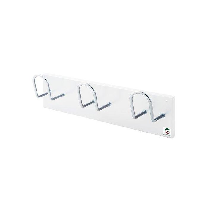 Perchero Pared Clindro H-13 3 Colgadores Blanco Perchero Pared Clindro H-13 3 Colgadores Blanco