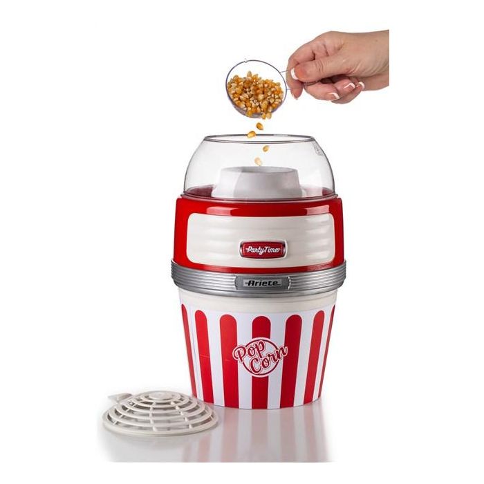 Ariete 2957 MÁQUINA DE PALOMITAS PARTY TIME BIG POPPER ROJA Máquina de palomitas de diseño retro años 50, natural y libre de grasas 4 Ariete 2957 MÁQUINA DE PALOMITAS PARTY TIME BIG POPPER ROJA Máquina de palomitas de diseño retro años 50, natural y libre de grasas 4