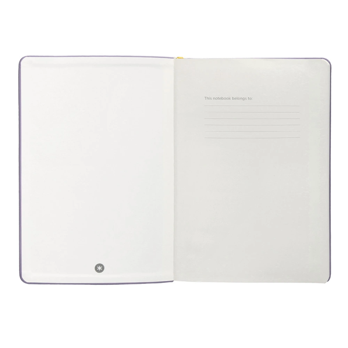 Antartik Cuaderno A5 Tapa Dura Hojas Cuadriculadas Morado y Amarillo 100 Hojas 80gr FSC 6